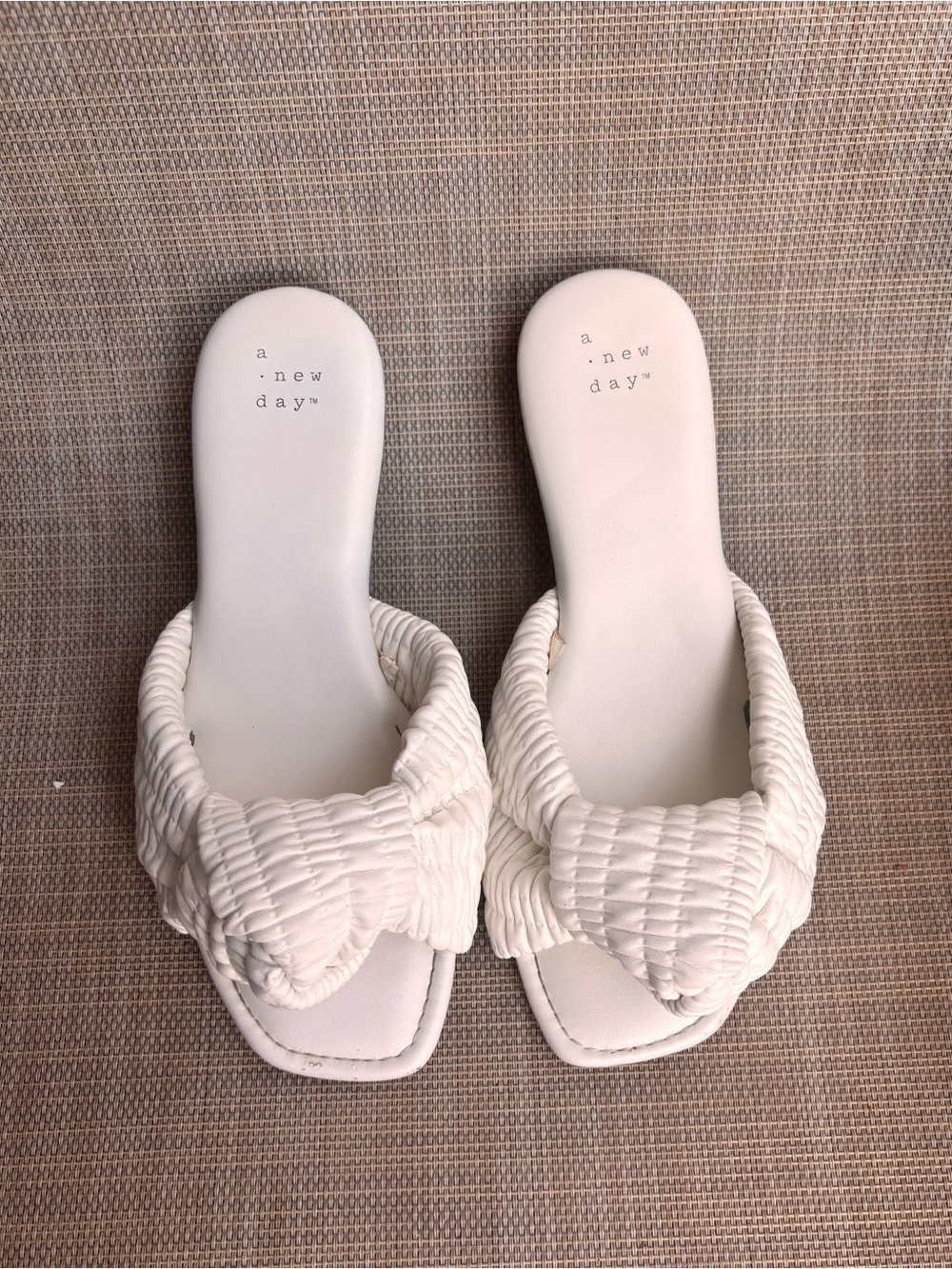Target a.new.day White Woven Knot Slide Sandals for Women